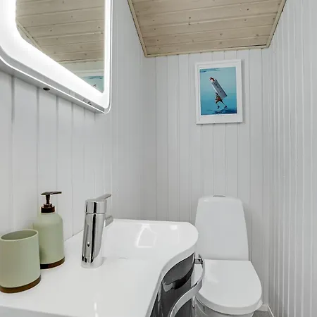 Beach Front Home In Lokken With Sauna